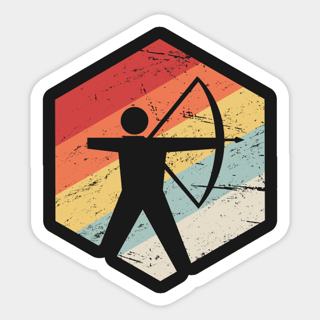 Retro Vintage Bow Archery Sticker by MeatMan